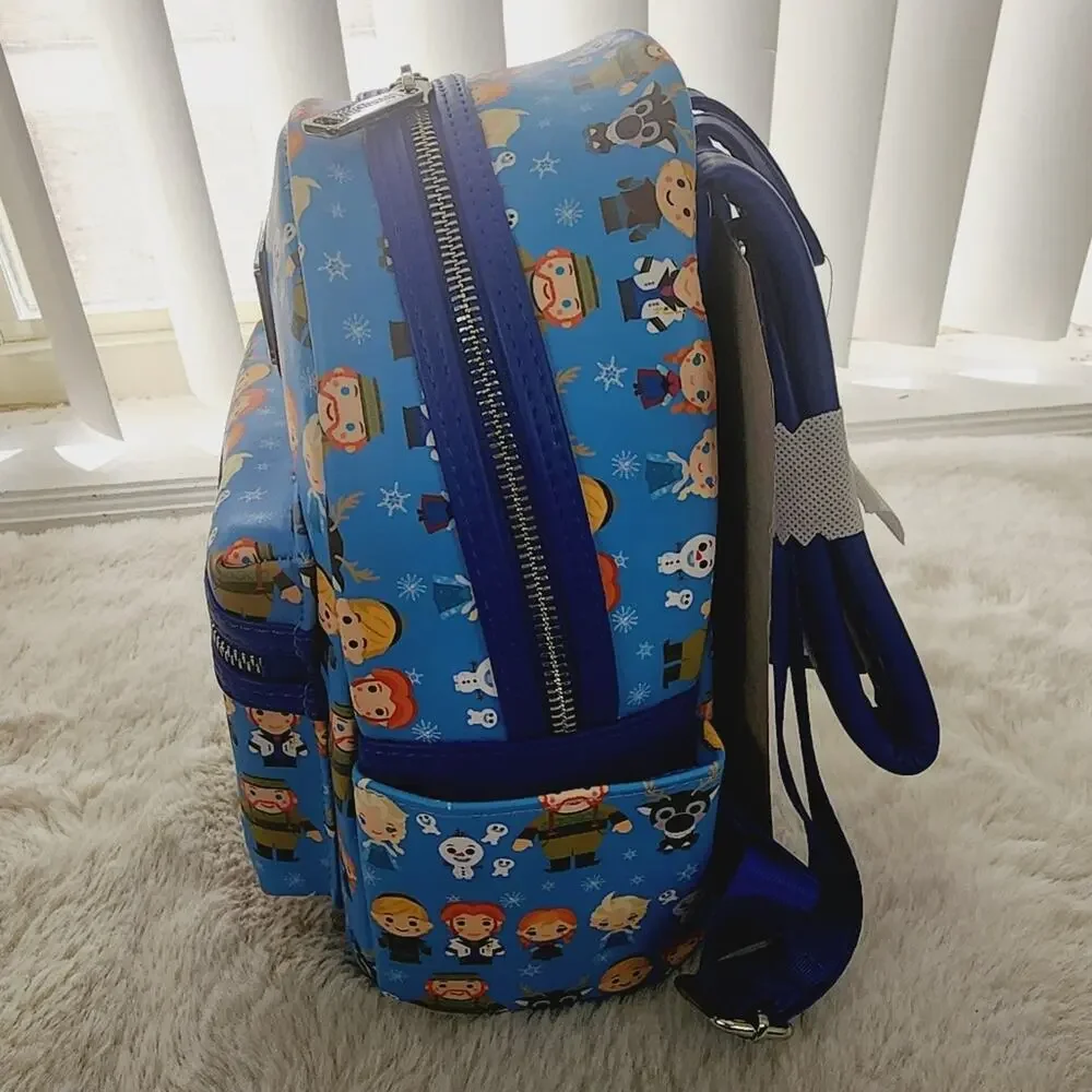 Loungefly Disney Frozen Chibi Mini Backpack Blue NWT Elsa Anna Olaf NEW